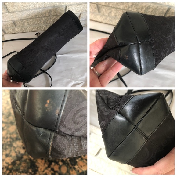 SOLD!!! Brighton Black Fabric & Leather Bag - Picture 3 of 7